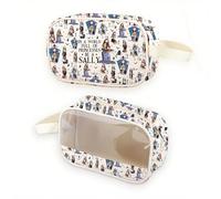 Sally Theme Transparent Cosmetic Bag Horror Cartoon Movies Lover Gift Nightmare Skeleton Grocery Pouch (Sally MB UK2)