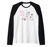 Sally When The Wine Runs Out, Funny Drinking Raglan Baseball Tee