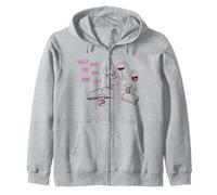Sally When The Wine Runs Out, Funny Drinking Zip Hoodie