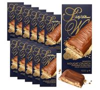 Sally Williams Milk Belgian Chocolate Roasted Nougat Crunch 100g, 12-Pack | Premium Milk Belgian Chocolate - Gourmet Chocolate, Luxury Kosher Chocolates for Sharing, Gifting and Special Occasions