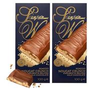 Sally Williams Milk Belgian Chocolate Roasted Nougat Crunch 100g, 2-Pack | Premium Milk Belgian Chocolate - Gourmet Chocolate, Luxury Kosher Chocolates for Sharing, Gifting and Special Occasions