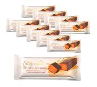 Sally Williams Orange Turkish Delight Milk Chocolate Bars 70g, 10-Pack | Orange Turkish Delight Milk Chocolate Bars - Luxury Chocolate, Gourmet Chocolate for Gifting, Sharing & Special Occasions