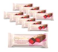 Sally Williams Rose Turkish Delight Milk Chocolate Bars 70g, 10-Pack | Rose Turkish Delight Milk Chocolate Bars - Luxury Chocolate, Gourmet Chocolate for Gifting, Sharing & Special Occasions