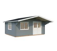 Sally XL (5.3x4.1m | 19.1m2 | 44mm) Large Scandinavian Style Log Cabin with an Overhang Roof