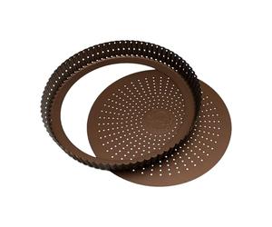 Sallys Tart Tin with Loose Base, Quiche Mould with Non-Stick Coating, Fruit Cake Mould (30 cm)