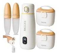 Sallyz Nomad Portable Bottle Warmer - Wireless Baby Milk Warmer with 10500mAh Battery - Includes 2 Spoons & 2 Breastmilk Containers - Travel Baby Essential for Moms on The Go