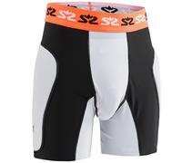 Salming Goalie Protective E-Series Shorts removeable protective suspensor white