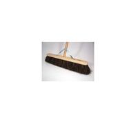 Salmon 18" Wooden Yard Broom with Stay - Stiff Bristle Broom
