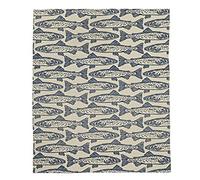 Ulster Weavers 'Salmon' Food & Drink Print 100% Cotton Tea Towel in Blue Ulster Weavers Blue