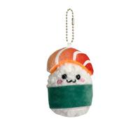 Salmon Doll Keychain - Sushi Plush Keychain, Cute Salmon Pendant, Green Plush Keyring | PP Cotton Filled, Short ?lush, Exquisite Workmanship, Unique Accessory For Sushi Lovers, All Ages
