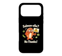 Salmon-ella No Thanks Funny Salmon Bacteria Pun Case for iPhone 17 Pro Max
