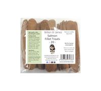 Salmon Fillet Strips for Dogs by Britten and James. A 100% Natural and Healthy Dog Treat and Reward - Grain Free, No Additives, Hypoallergenic (Pack of 20)