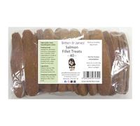 Salmon Fillet Strips for Dogs by Britten and James. A 100% Natural and Healthy Dog Treat and Reward - Grain Free, No Additives, Hypoallergenic (Pack of 40)