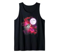 Salmon Fish Howling at The Moon Pink Purple Tank Top
