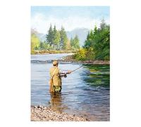 Salmon Fishing - Happy Birthday Greetings Card (10667 HB)
