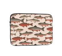 Salmon Laptop Sleeve for Women Men, 12 Inch Waterproof Laptop Bag Lightweight Notebook Computer Cover Bag