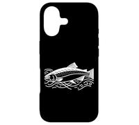 Salmon Line Art Fish Lover Case for iPhone 17