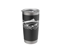 Salmon Line Art Fish Lover Stainless Steel Insulated Tumbler