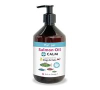 Salmon oil plus calm and focus | 300ml | Scottish Salmon Oil with Calming Herbal Tincture Blend | Adaptogenic Herbs for Stress Relief | For Cats & Dogs | Daily supplement |