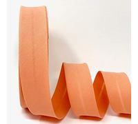 Salmon Pink Byetsa 30mm Polycotton Bias Binding on 2m Length (N.B. This is a Cut from a roll, Presented on a Bertie's Bows Ribbon Card)