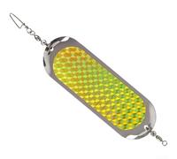 Salmon Trolling Flash Board with Reflective Metal Construction and Water Flow Optimized Diving Plate (2#)
