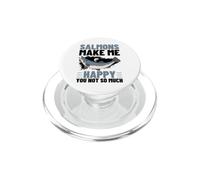 Salmons Make Me Happy You Not So Much Funny Salmon PopSockets PopGrip for MagSafe
