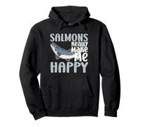 Salmons Make Me Happy You Not So Much Funny Salmon Pullover Hoodie