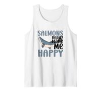 Salmons Make Me Happy You Not So Much Funny Salmon Tank Top