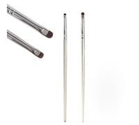 SALOCY Mini Smudge Brush for Eyeliner,2 PCS Small Smudge Brush for Precision Eyeshadow and Eyeliner,Eyeliner Brush for Powder Gel Cream Liquid Concealer,Eye Makeup Brush Set