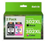 Salols 302XL Ink Cartridges Black and Colour Replacement for HP 302 Ink Cartridges Combo Pack 302 XL for HP DeskJet 3630 3636 1110 2130 Envy 4520 4523 4524 4527 Officejet 3830 3831 3835 5230 4650