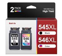Salols 545 546 Ink Cartridges XL Replacement for Canon Ink Cartridges 545 and 546 PG-545 CL-546 XL Ink Black and Colour for Pixma TS3150 MG3050 MG2550S MG2950 TR4550 TR4551 TR4650 MX495 TS3355 TS3350