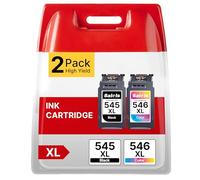Salols 545 546 Ink Cartridges XL Replacement for Canon Ink Cartridges 545 and 546 PG-545 CL-546 XL Ink Black and Colour for Pixma TS3150 MG3050 MG2550S MG2950 TR4550 TR4551 TR4650 MX495 TS3355 TS3350