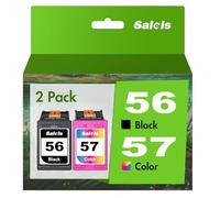 Salols 56 57 Ink Cartridges Black and Colour Replacement for HP 56 57 Ink Cartridges for HP 1210 1215 1216 1315 1350 2105 2110 2175 2210 4212 4215 4255 5150 5550