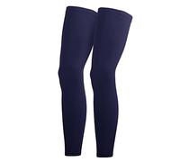 Salome Idea 1 Pair Compression Full Leg Sleeves for Men and Women, Sun Protection for Running, Basketball (Dark Blue-S)