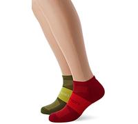 Salomon 2 Pairs of Unisex Short Socks, SONIC 2-PACK, Polyamide, Size M (5.5-7), Red/Yellow (Biking Red/Citronelle), LC1131900