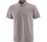 Salomon - 4-way stretch short-sleeved hiking polo shirt - Trackline Polo M Iron for Men - Size M - Beige Beige M