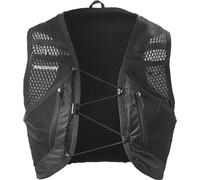 Salomon Active Skin 12 Compatible with Flasks Unisex Running Hydration Vest Hiking Trail, 12L, Easy Hydration, Precision Fit, and Optimized Storage, Black, XS