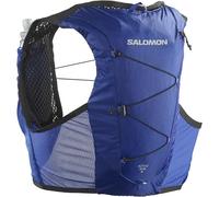 Salomon Active Skin 4 Unisex Running Hydration Vest Hiking Trail With Flasks Included, Precision Fit, 4L, Easy Access, and Optimized Storage, Blue, XL