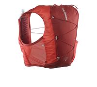 Salomon Active Skin 8 Backpack (With Flasks) | UK S in Red Dahlia/High Risk Red