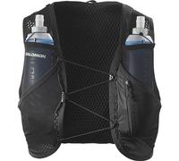 Salomon Active Skin 8 Unisex Running Hydration Vest Hiking Trail With Flasks Included, Easy Hydration, 8L Precision Fit, and Optimized Storage, Black, XS