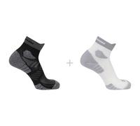 Salomon Aero Ankle Socks 2-Pack black white - S