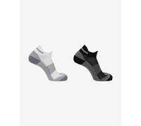 Salomon Aero Ankle 2-Pack Socks White Black - XL