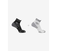 Salomon Aero Ankle Socks 2-Pack black white - XL