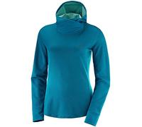 SALOMON AGILE Knit Top Sweater - Deep Lagoon Heather, Medium