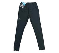 Salomon Agile Womens Leggings XS Black 7/8 AdvancedSkin ActiveDry Zip Ankle