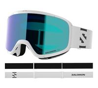 Salomon AKSIUM 2.0 Goggles, Unisex Anti-Fog Ski Goggles for Trail Running and Mountain Adventures, White/Mid Blue