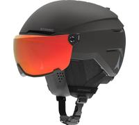 Salomon Atomic Savor Visor Photo Ski Helmet with Visor, Black, Size M, Maximum Shock Absorption, Active Aircon Ventilation System, Mirror Coating for Clear Vision, 55-59
