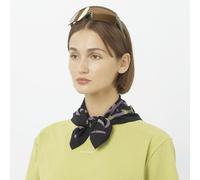 Salomon Bandana Gravel Graphic - Lightweight, Quick Dry, Breathable Bandana for Outdoor Activities, Comfort and Style in Heat DEEP Black