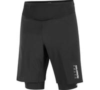Salomon - Breathable shorts with integrated Cycling shorts - S/Lab Ultra 2In1 Shorts M Deep Black for Men - Size L Black L