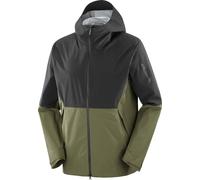 Salomon - Breathable, waterproof Jacket - Outerpath 2.5L Jacket M Deep Black/Grape Leaf for Men - Size L - Green Green